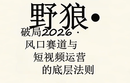 野狼团队·多平台实操运营课(更新4月)-副业心选
