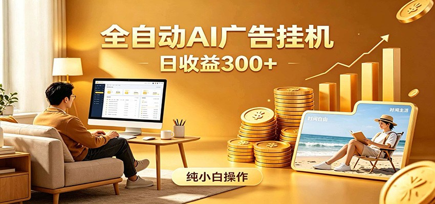 AI风口项目，全程解放双手，后台自动运行赚取收益，每天稳定收益300+-副业心选