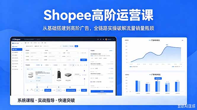 Shopee高阶运营课-2026年5月更新，从基础搭建到高阶广告，全链路实操破解流量销量瓶颈-副业心选