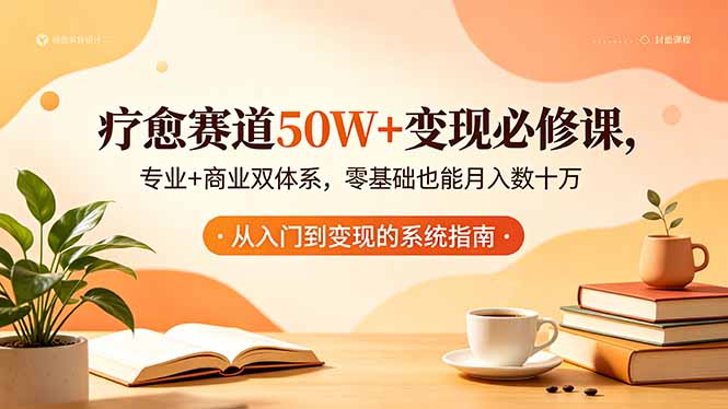疗愈赛道50W+变现必修课，专业+商业双体系，零基础也能月入数十万 - 副业心选-副业心选
