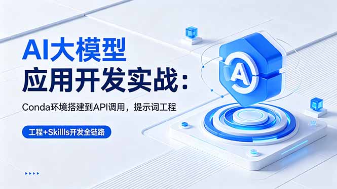 AI 大模型应用开发实战：Conda环境搭建到API调用，提示词工程+Skills开发全链路-副业心选
