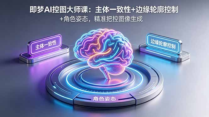 即梦AI控图大师课：主体一致性+边缘轮廓控制+角色姿态，精准把控图像生成-副业心选