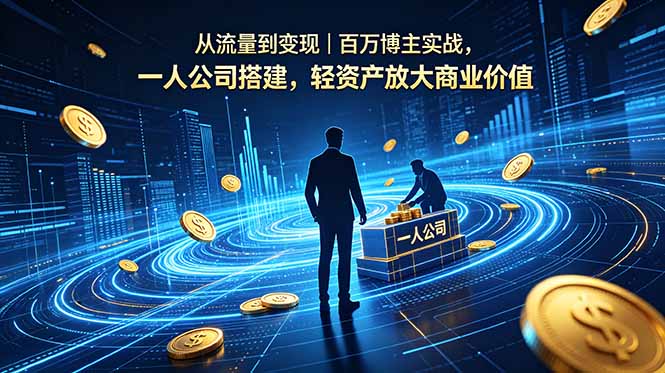 从流量到变现｜百万博主实战，一人公司搭建，轻资产放大商业价值-副业心选