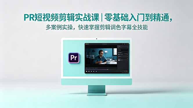PR短视频剪辑实战课｜零基础入门到精通，多案例实操，快速掌握剪辑调色字幕全技能-副业心选