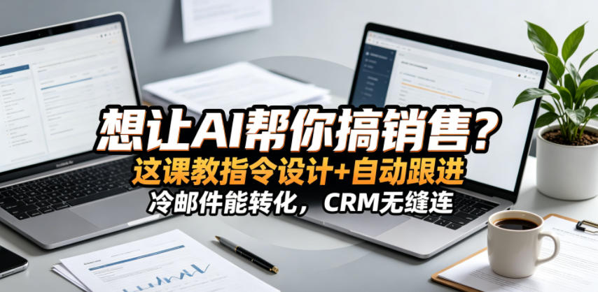 想让AI帮你搞销售？这课教指令设计+自动跟进，冷邮件能转化，CRM无缝连！【原创双语字幕】-副业心选