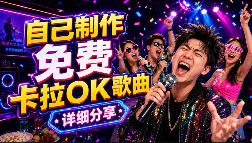 零基础AI制作免费卡拉OK视频教程，从歌曲生成、音轨分离到字幕制作、视频导出，手把手教学-副业心选