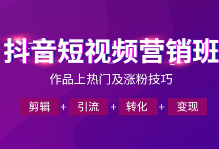 抖音短视频运营班，一门课学会作品上热门及涨粉技巧，引流转化剪辑变现(2026年5月)-副业心选
