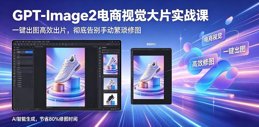 GPT-Image2电商视觉大片实战课，一键出图高效出片，彻底告别手动繁琐修图(更新)-副业心选