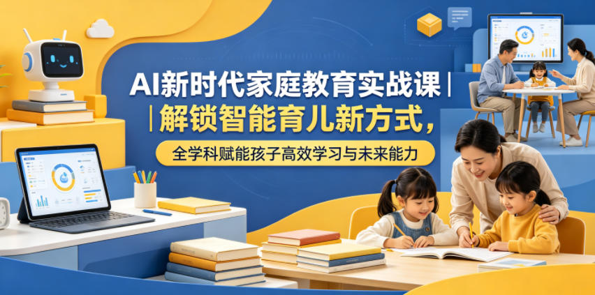 AI新时代家庭教育实战课｜解锁智能育儿新方式，全学科赋能孩子高效学习与未来能力-副业心选